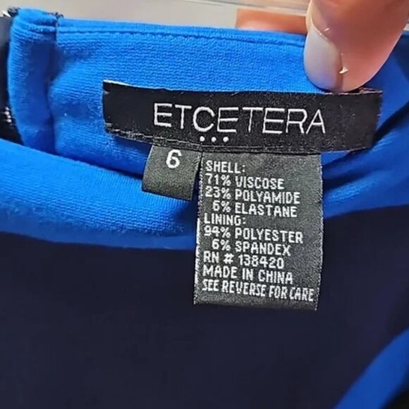Etcetera Blk, Navy,and Royal Blue Skirt Size 6 - Picture 3 of 3
